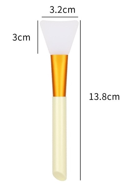 Sarı Silikon Yüz Maskesi Fırça Yüz Cilt Bakımı Aracı Yumuşak Başlı Dıy Çamur Filmi Ayarlama Fırçası Eğimli Kuyruk Yüz Güzellik Araçları Uygulayın (Yurt Dışından)