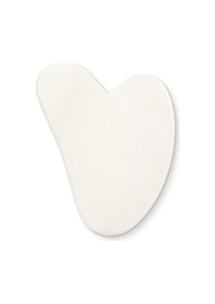 Beyaz Kalp Doğal Yeşim Gül Kuvars Gua Sha Yeşim Yüz Boyun Sırt Masaj Aleti (Yurt Dışından)