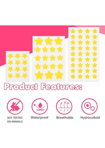 Bir Yıldız Sivilce Yama Akne Renkli Görünmez Akne Temizleme Cilt Bakımı Çıkartmalar Y2K Özgünlük Kapatıcı Yüz Nokta Güzellik Makyaj Aracı (Yurt Dışından) fırsatları