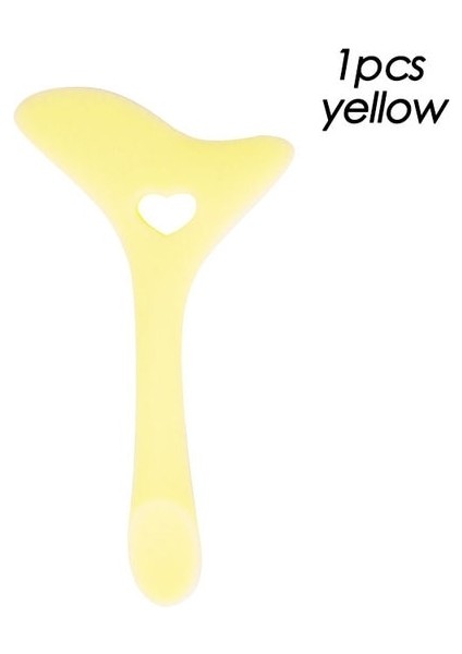 1 Adet Aşk-Sarı Eyeliner Şablonlar Silikon Yeniden Kullanılabilir Çizim Ruj Makyaj Giyen Yardım Aracı Yüz Kremi Maske Aplikatör Taşınabilir Eyeliner Yardımcısı (Yurt Dışından)