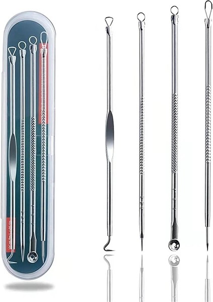 Set C 4pcs Siyah Nokta Akne Sökücü Komedon Siyah Nokta Leke Sivilce Kaldırma Iğnesi Yüz Bakımı Cilt Temizleme Gözenek Temizleyici Güzellik (Yurt Dışından)
