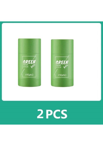 2 Adet Yeşil Çay Yeşil Çay Maskesi Katı Sopa Derin Temizleyici Kaldırmak Akne Çamur Filmi leri Küçültmek Yağ Kontrol Maskeleri Katı Çamur Cilt Bakımı (Yurt Dışından)