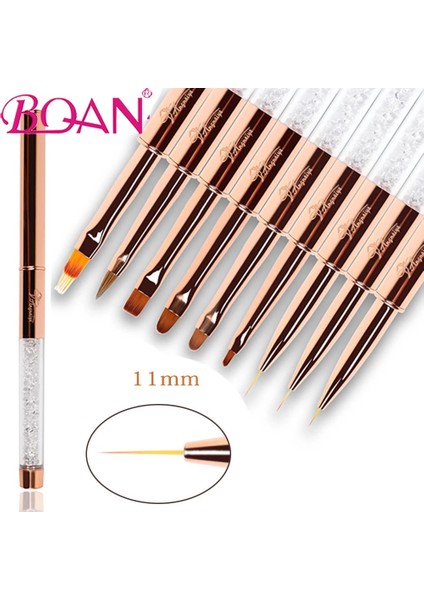 Boyutu 6 Düz Kafa Bqan Nail Art Akrilik Sıvı Toz Oyma Uv Jel Uzatma Oluşturucu Boyama Fırça Astar Hatları Çizim Kalemi Manikür Araçları (Yurt Dışından) fiyatları