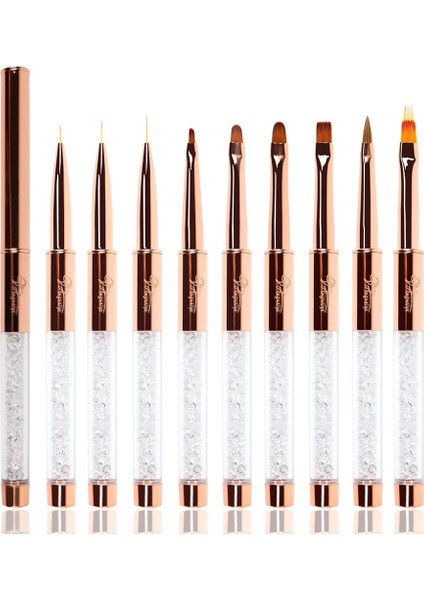 Boyutu 6 Düz Kafa Bqan Nail Art Akrilik Sıvı Toz Oyma Uv Jel Uzatma Oluşturucu Boyama Fırça Astar Hatları Çizim Kalemi Manikür Araçları (Yurt Dışından) modelleri