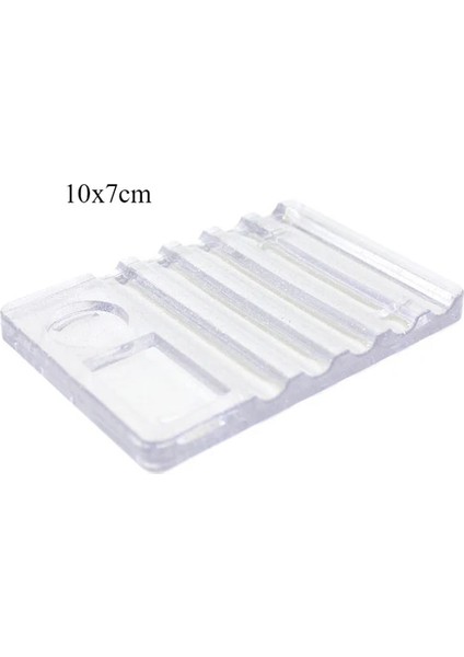 Beyaz 1 Adet Akrilik Kristal 5 Renk Tırnak Resim Fırçası Tutucu Ekran Standı Dinlenme Araçları 5 Adet Uv Jel Fırça Kalem (Yurt Dışından)