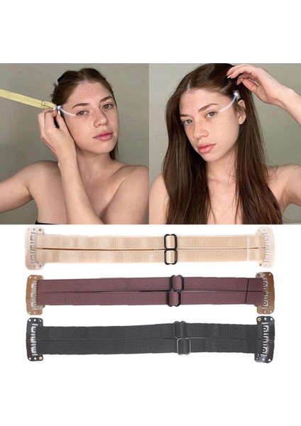 Çift Siyah Çift Germe Bandı Gözleri ve Kaşları Kaldırmak Için Tilki Gözü Sihirli Elastik Bant Bb Klipsli Ayarlanabilir Askı Belleza Aracı (Yurt Dışından)
