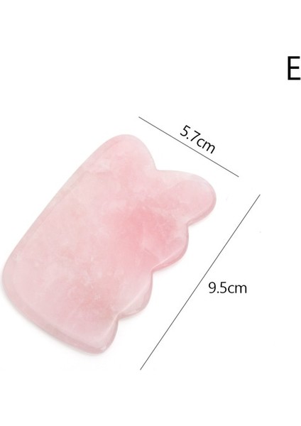 Pembe Dalga Şekli Doğal Gül Kuvars Yeşim Gua Sha Taş Kurulu Masaj Gua Sha Kazıyıcılar Kurulu Plaka Yeşim Yüz Masaj Aracı Yüz Boyun Sırt Vücut Için (Yurt Dışından)