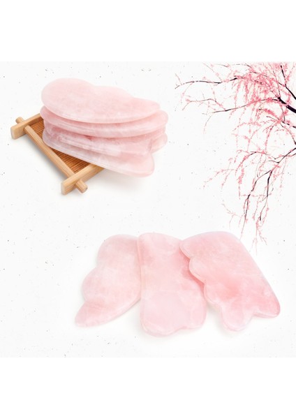 Pembe Dalga Şekli Doğal Gül Kuvars Yeşim Gua Sha Taş Kurulu Masaj Gua Sha Kazıyıcılar Kurulu Plaka Yeşim Yüz Masaj Aracı Yüz Boyun Sırt Vücut Için (Yurt Dışından) fırsatları