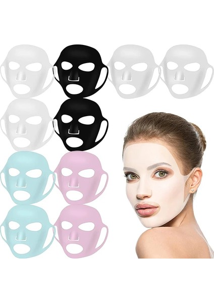 Pembe 1 Adet Silikon Yüz Maskeleri Nemlendirici Yeniden Kullanılabilir Seyahat Tutucu Sac Maskeleri Kapak Buharlaşmayı Önlemek Güzellik Cilt Bakımı Yüz Maskeleri (Yurt Dışından) fiyatları