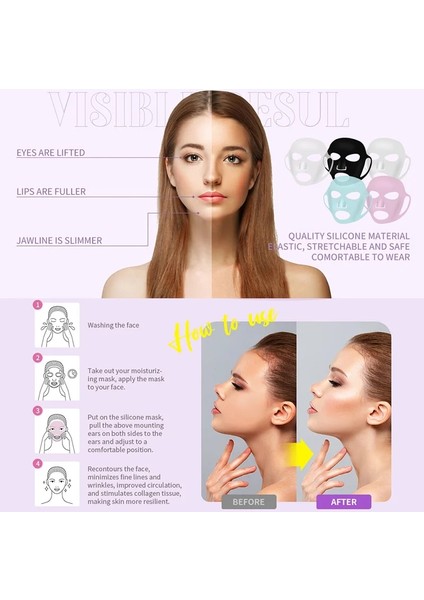 Pembe 1 Adet Silikon Yüz Maskeleri Nemlendirici Yeniden Kullanılabilir Seyahat Tutucu Sac Maskeleri Kapak Buharlaşmayı Önlemek Güzellik Cilt Bakımı Yüz Maskeleri (Yurt Dışından) modelleri