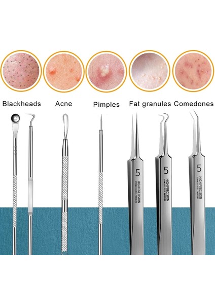 Konik Hiçbir Kutu Alman Ultra-Ince No.5 Hücre Sivilce Siyah Nokta Klip 0.1mm Siyah Nokta Remover Cımbız Siyah Noktalar Gözenek Temizleyici Akne Iğne Aracı (Yurt Dışından) modelleri