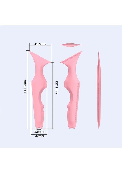 3 Adet Pembe Silikon Eyeliner Cetvel Makyaj Şablonlar Makyaj Şablonu Kanat Ipuçları Marscara Çizim Ruj Çok Fonksiyonlu Makyaj Faydalı Araçlar (Yurt Dışından) indirimleri