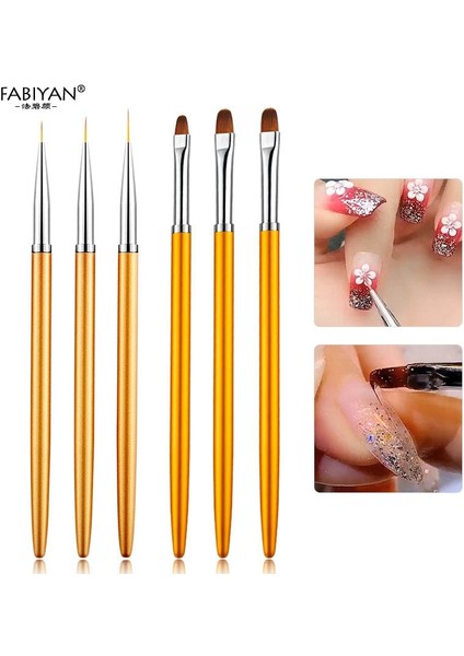 A2 7 9 11MM 3 Adet Metal Yuvarlak Üst Tırnak Sanat Uv Jel Uzatma Boyama Astar Fırçaları Çizim Çiçek Petal Kalem Seti Manikür Alet Takımı (Yurt Dışından) modelleri