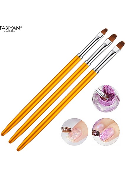 A2 7 9 11MM 3 Adet Metal Yuvarlak Üst Tırnak Sanat Uv Jel Uzatma Boyama Astar Fırçaları Çizim Çiçek Petal Kalem Seti Manikür Alet Takımı (Yurt Dışından) fırsatları