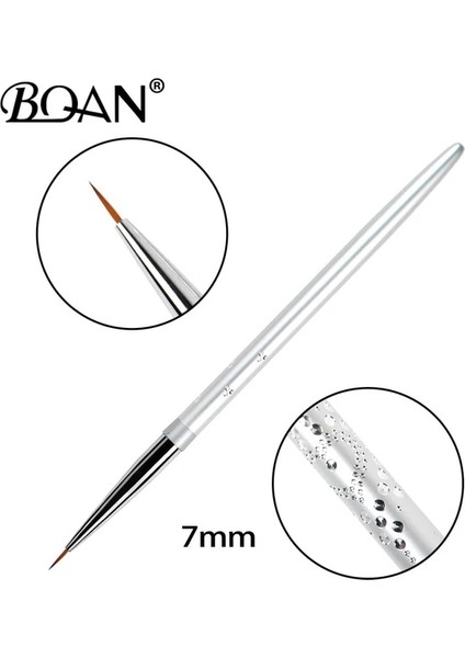 7mm Bqan 5/7/11MM Mavi Nail Art Şerit Çizgileri Astar Boyama Kedi Göz Fırçası Akrilik Uv Jel Uzatma Oluşturucu Çizim Kolu Kalem (Yurt Dışından)