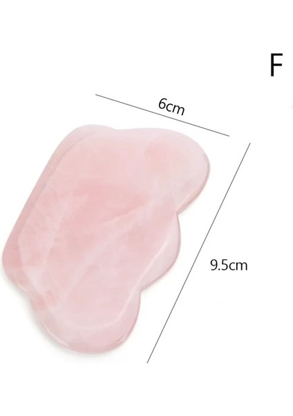 F Doğal Gül Kuvars Yeşim Gua Sha Kurulu Akupunktur Masajı Yüz Guaj Pembe Kuvars Masaj Yüz Liftingstone Guasha Kazıma (Yurt Dışından)