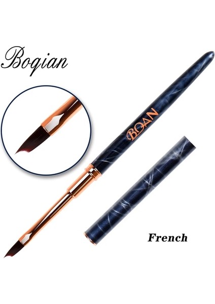 Fransız Bqan Mermer Astar Tırnak Fırçası Jel Fırça Manikür Akrilik Uv Jel Uzatma Kalem Tırnak Kalem Boyama Çizim Fırçası Tırnak Fırçası (Yurt Dışından)