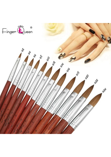 JB054-10 Kolinsky Akrilik Tırnak Fırçası Kırmızı Ahşap Saplı Tırnak Fırçaları Tırnak Resim Fırçası Uv Jel Uzatma Oluşturucu Çivi Kalem Manikür Aracı (Yurt Dışından) modelleri