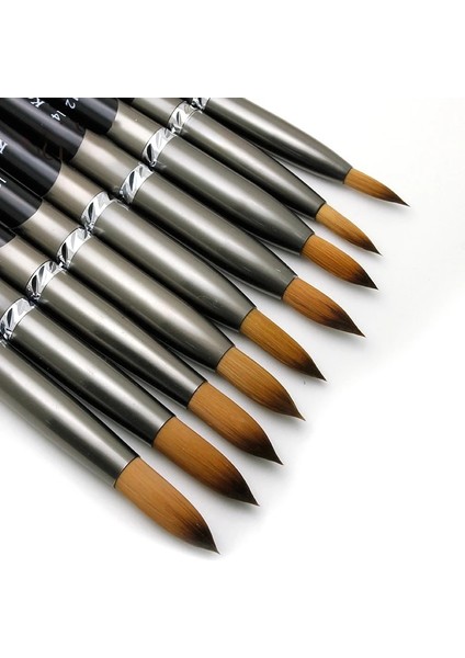 Crimped-12 Tıanmı Kolinsky Akrilik Tırnak Fırçası Yuvarlak Siyah Uv Jel Lehçe Tırnak Resim Fırçası Uzatma Oluşturucu Kalem Çizim Fırçaları Boyutu 8-24 (Yurt Dışından) modelleri