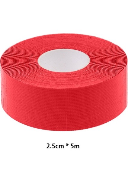 Kırmızı 2.5 cm x 5 m 5m Yüz Bakımı Kinesiyoloji Bandı 2.5/5cm (Yurt Dışından)