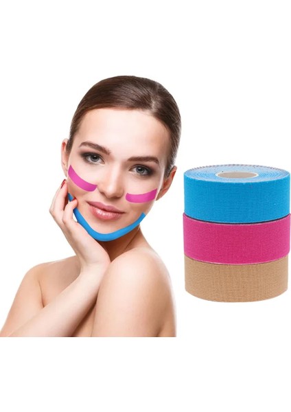 Kırmızı 2.5 cm x 5 m 5m Yüz Bakımı Kinesiyoloji Bandı 2.5/5cm (Yurt Dışından) modelleri