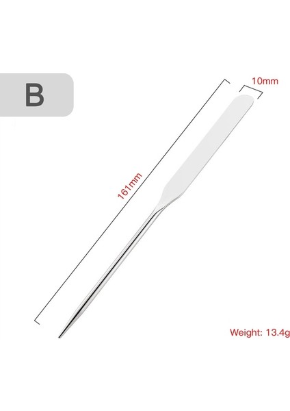 B 304 Paslanmaz Çelik Makyaj Spatula Paleti Çift Kafaları Makyaj Toner Spatula Karıştırma Çubuğu Tepsisi Vakıf Krem Blender Yumurta Süngeri (Yurt Dışından)