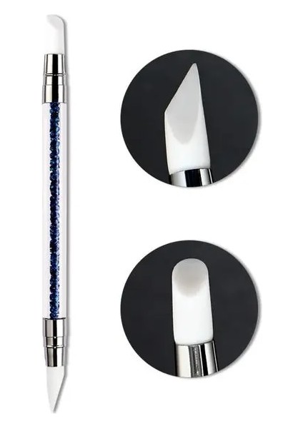 S00201 6 Renk Çift Uçlu Nail Art Silikon Heykel Kalem 3D Oyma Dıy Glitter Toz Sıvı Manikür Süsleyen Fırça Tırnak Ipuçları Aracı (Yurt Dışından)