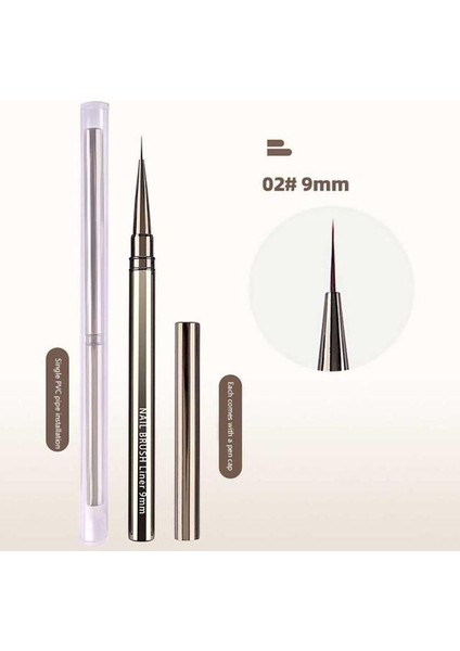 02 5 Adet Ultra Ince Tırnak Resim Fırçası Akrilik Fransız Şerit Tırnak Astar Fırçası 3D Manikür Uv Jel Boyama Cetvel Kalemi Aksesuarları Aracı (Yurt Dışından)