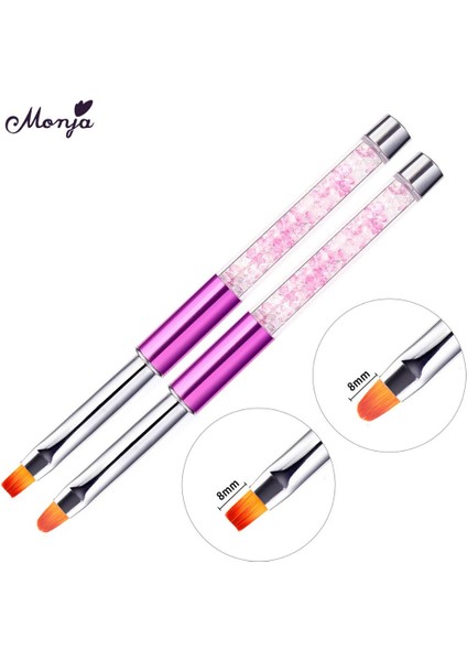 03 Kahverengi Monja 5/7/9/11/15MM Nail Art Rhinestone Akrilik Astar Fırça Fransız Çizgileri Çizgili Çiçek Izgara Boyama Cetvel Kalemi Manikür Araçları (Yurt Dışından) indirimleri