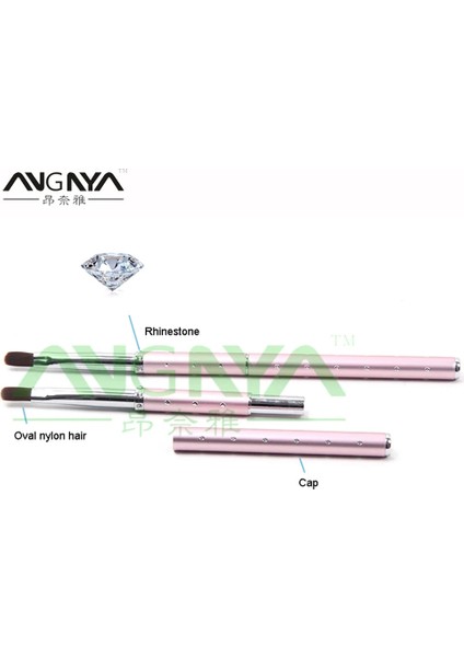 Size6 Düz Angnya 1 Adet Sıcak Satış Tırnak Resim Fırçası Beyaz Rhinestone Kristal Tırnak Fırçası Tırnak Uv Jel Fırça 6 #/oval Tırnak Güzellik Aracı A031 (Yurt Dışından) modelleri