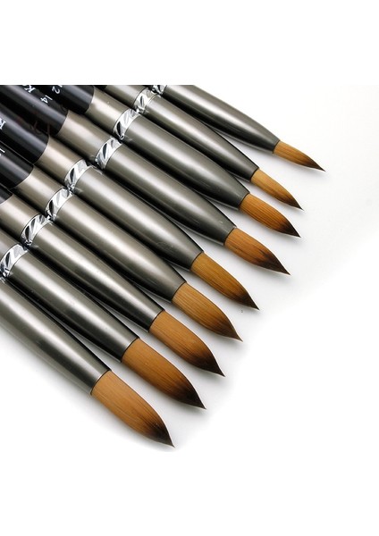 Yuvarlak-20 Tıanmı Kolinsky Saç Tırnak Fırçası Metal Siyah Saplı Tırnak Fırçaları Salon Manikür Uygulaması Için Yuvarlak Kıvrımlı Şekil Tırnak Fırçası (Yurt Dışından) indirimleri