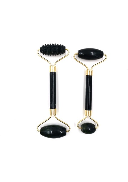 Bir Obsidyen Yeşim Rulo Masaj Guaj Kazıyıcı Yüz Yüz Cilt Bakımı Araçları Doğal Vücut Sırt Güzellik Kaldırma Masaj Silindirleri (Yurt Dışından) modelleri