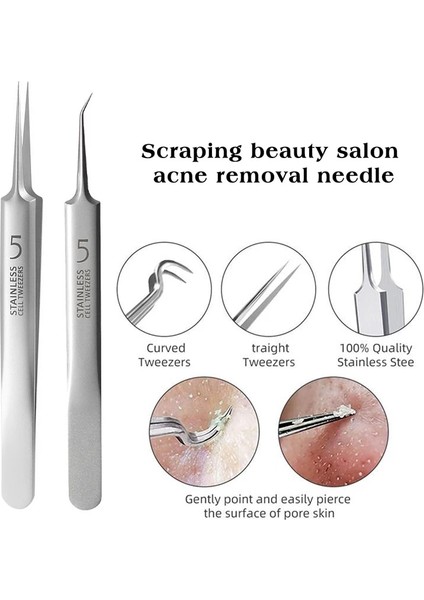 8 Adet Siyah Nokta Remover Komedon Sivilce Popper Aracı Kiti Akne Iğne Çıkarıcı Leke Kaldırma Siyah Kafa Çıkarma Yüz Cilt Bakımı (Yurt Dışından) modelleri