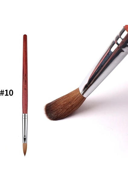 JB054-10 Kahverengi Tırnak Fırçası Ahşap Kutup Metal Kapak Uv Jel Tırnak Fırçası Profesyonel Salon Veya Ev Kullanımı Için Uygun Manikür Fırçaları (Yurt Dışından)