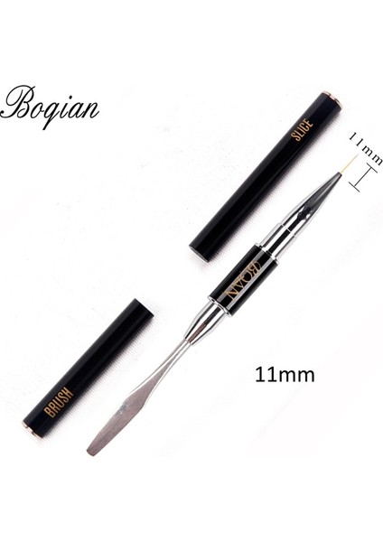 11MM Bqan 1 Adet Çift Taraflı Tırnak Resim Fırçası Spatula Poli Tırnak Jeli Kalem Manikür Ucu Uzatma Akrilik Oluşturucu Aksesuar Çubuk Aracı (Yurt Dışından)