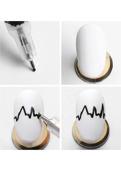 0.55MM 1 Adet Nail Art Graffiti Kalem Siyah Renk Uv Jel Lehçe Tasarım Nokta Boyama Detaylandırma Kalem Fırçalar Dıy Nail Art Süslüyor Araçları 11 Boyutu (Yurt Dışından) fırsatları
