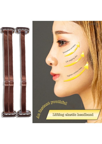 Siyah-Tek 1 Adet Ayarlanabilir Gözler Kaşları Streç Bant Gözler ve Tilki Gözü Kaldırma Saç Kayışı Bandı Çift Katmanlı Sihirli Elastik Bant Tutma Bb Klipsleri (Yurt Dışından)