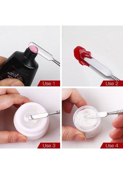 M07100 1 Adet Çift Uçlu Tırnak Sanat Fırçaları Akrilik Uv Jel Uzatma Oluşturucu Çiçek Boyama Kalem Fırça Sökücü Spatula Sopa Manikür Araçları (Yurt Dışından) modelleri