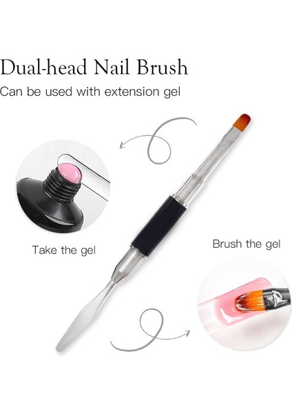 M07100 1 Adet Çift Uçlu Tırnak Sanat Fırçaları Akrilik Uv Jel Uzatma Oluşturucu Çiçek Boyama Kalem Fırça Sökücü Spatula Sopa Manikür Araçları (Yurt Dışından) indirimleri