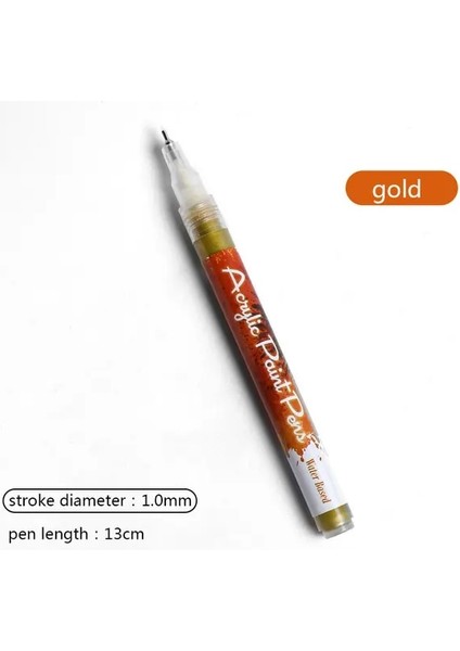 Altın 1 Adet Nail Art Graffiti Kalem 4 Renk Altın Gümüş Uv Jel Lehçe Tasarım Nokta Boyama Detaylandırma Fırçaları Dıy Dekor Çivi Araçları Tasarım (Yurt Dışından)