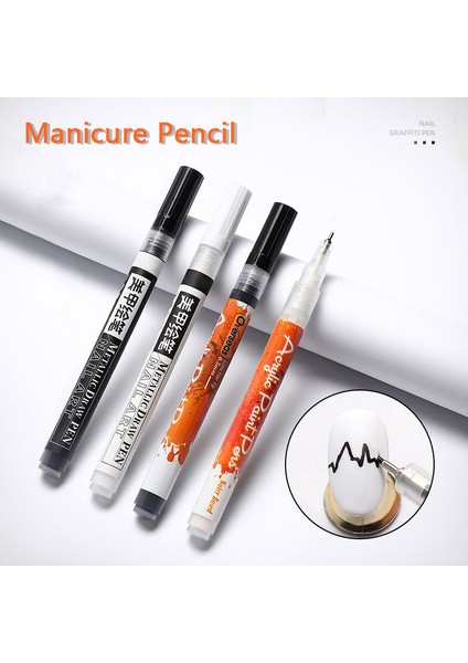 Altın 1 Adet Nail Art Graffiti Kalem 4 Renk Altın Gümüş Uv Jel Lehçe Tasarım Nokta Boyama Detaylandırma Fırçaları Dıy Dekor Çivi Araçları Tasarım (Yurt Dışından) modelleri
