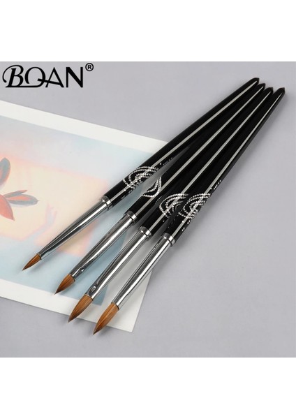 Size6 Bqan #2#4#6#8 Kolinsky Akrilik Tırnak Fırçası Kaliteli Tırnak Sanat Vizon Fırça Ahşap Saplı Jel Oluşturucu Manikür Fırçası Çizim Araçları (Yurt Dışından) fırsatları