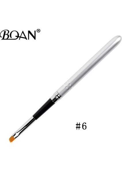 Boyutu 4 Bqan Tırnak Fırçası Tasarım 1 Adet #2#4#6#8#10 Eğik Kafa Metal Saplı Naylon Saç Tırnak Jeli Fırçası Tırnak Sanat (Yurt Dışından) modelleri