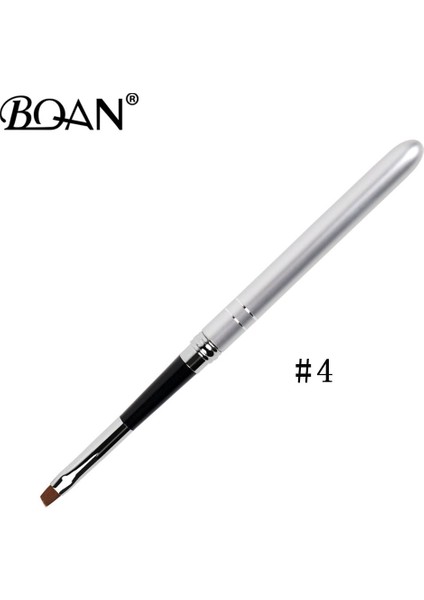 Boyutu 4 Bqan Tırnak Fırçası Tasarım 1 Adet #2#4#6#8#10 Eğik Kafa Metal Saplı Naylon Saç Tırnak Jeli Fırçası Tırnak Sanat (Yurt Dışından) fırsatları