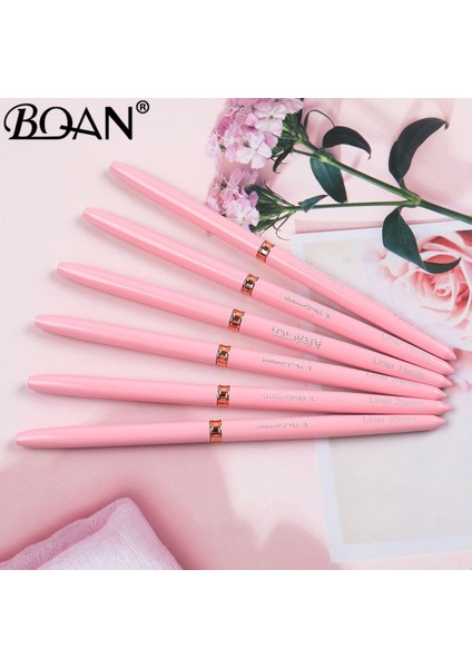 Pembe 5mm Bqan Profesyonel Tırnak Sanat Gömlekleri Çizgi Fırçaları Aracı Pembe Metal Kol Çizim Detay Boyama Karıştırma Astar Tırnak Fırçası (Yurt Dışından) indirimleri