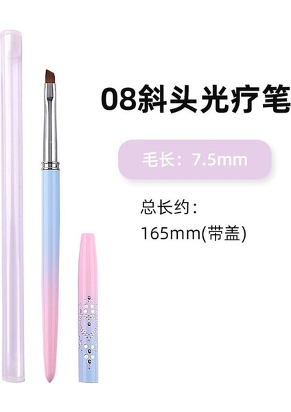 08 7.5mm 1 Adet 15 Boyutu Tırnak Resim Fırçası Fransız Resim Fırçası Çiçek Tasarım Akrilik Çizgi Cetvel Kalemi Tırnak Polygel Fırça Dıy Manikür Aracı (Yurt Dışından)