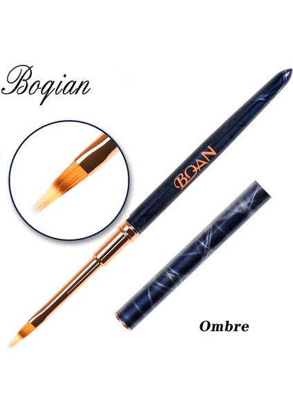 Ombre Bqan Mermer Astar Tırnak Fırçası Jel Fırça Manikür Akrilik Uv Jel Uzatma Kalem Tırnak Kalem Boyama Çizim Fırçası Tırnak Fırçası (Yurt Dışından)