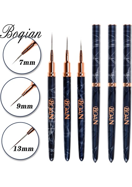 Ombre Bqan Mermer Astar Tırnak Fırçası Jel Fırça Manikür Akrilik Uv Jel Uzatma Kalem Tırnak Kalem Boyama Çizim Fırçası Tırnak Fırçası (Yurt Dışından) fiyatları