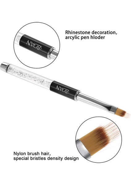 Gül Altın Çiçek Ombre Tırnak Fırçası Tırnak Sanat Boyama Kalem Fırça Degrade Uv Jel Fırça Çivi Için Kristal Akrilik Tırnak Çizim Kalemi Manikür Için 1 Adet (Yurt Dışından) modelleri