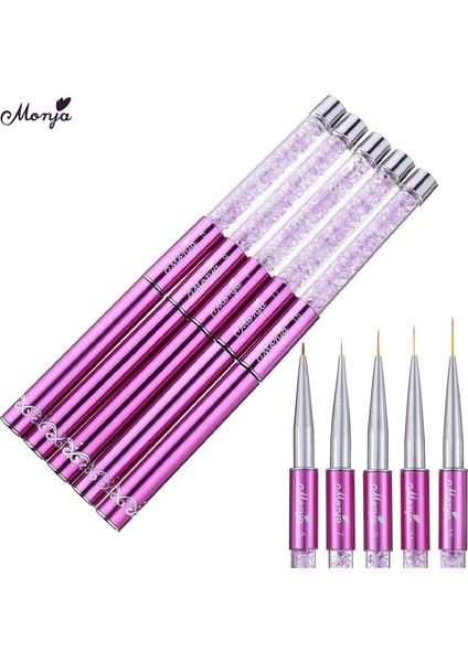 14MM Mavi Monja 5/7/9/11/15MM Nail Art Rhinestone Akrilik Astar Fırça Fransız Çizgileri Çizgili Çiçek Izgara Boyama Cetvel Kalemi Manikür Araçları (Yurt Dışından) fiyatları